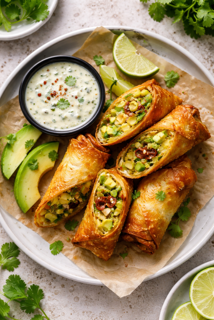 Avocado egg rolls