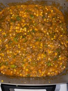 Cheese-corn casserole skillet