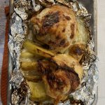 Foiled chicken thighs