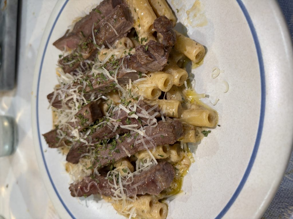 Garlic Butter Steak Pasta