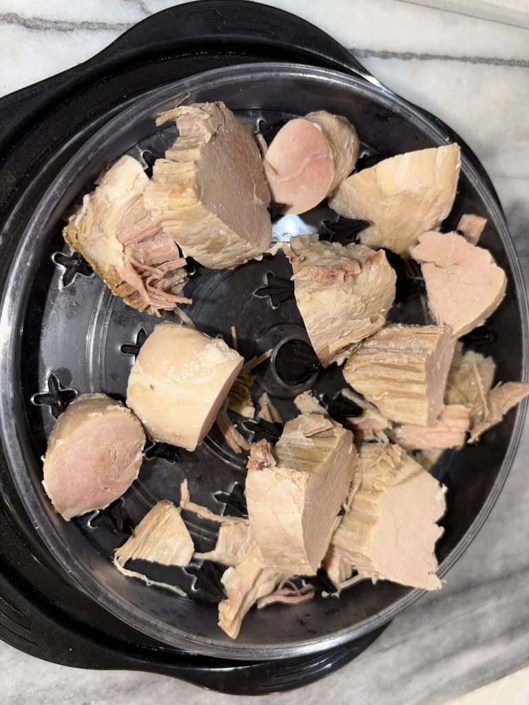 Meat Shredder - Step 1 Chunks of cooked meat