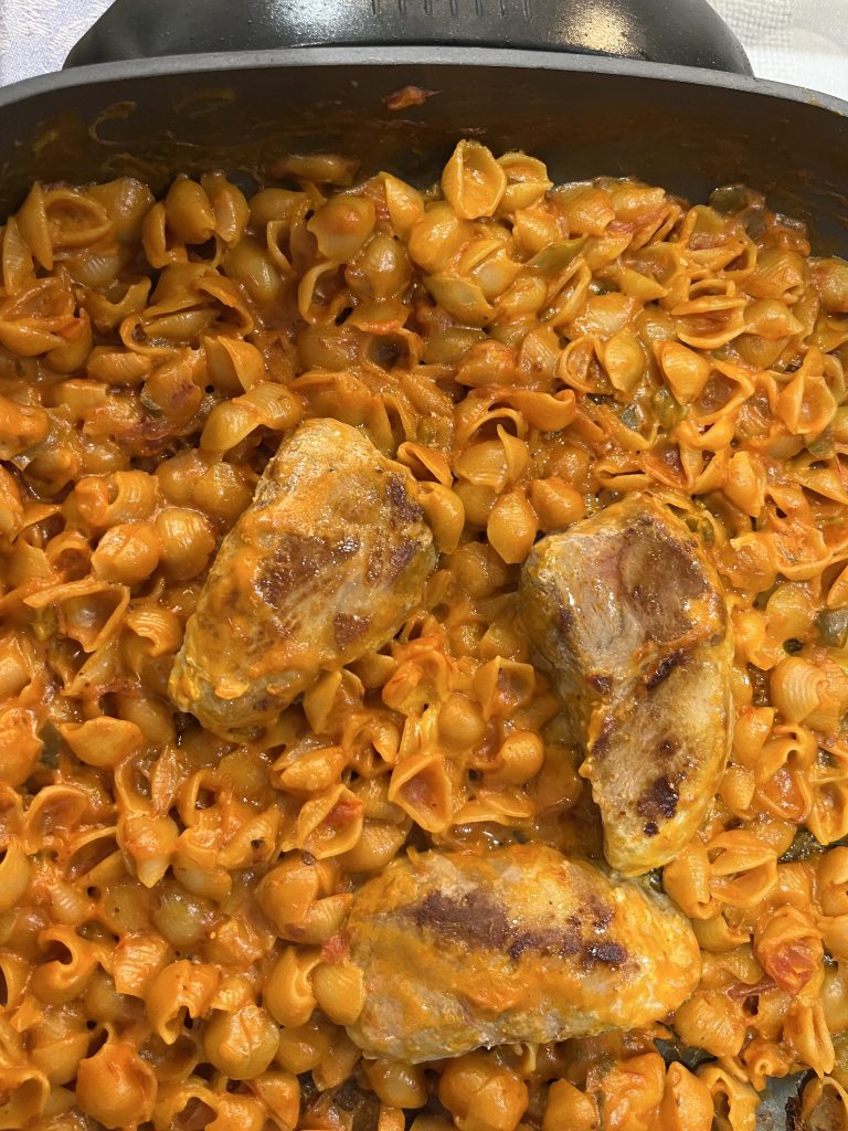 Mexican Shells and Pork Chops