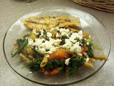 Pasta with Spinach and Feta