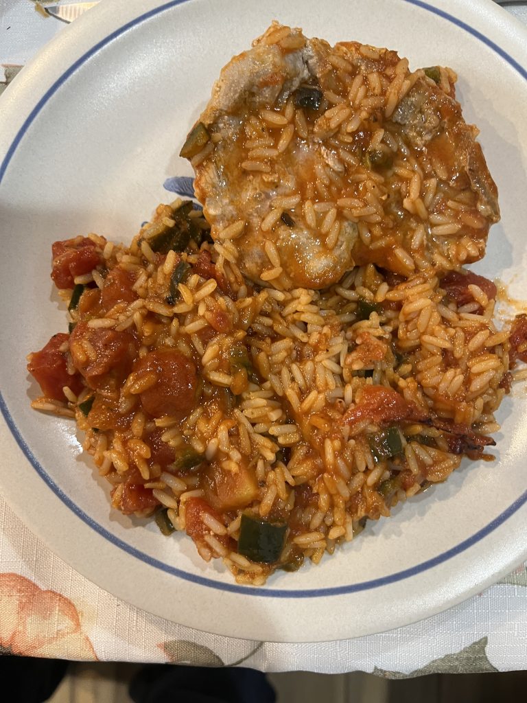 Pork Chops with Spanish Rice