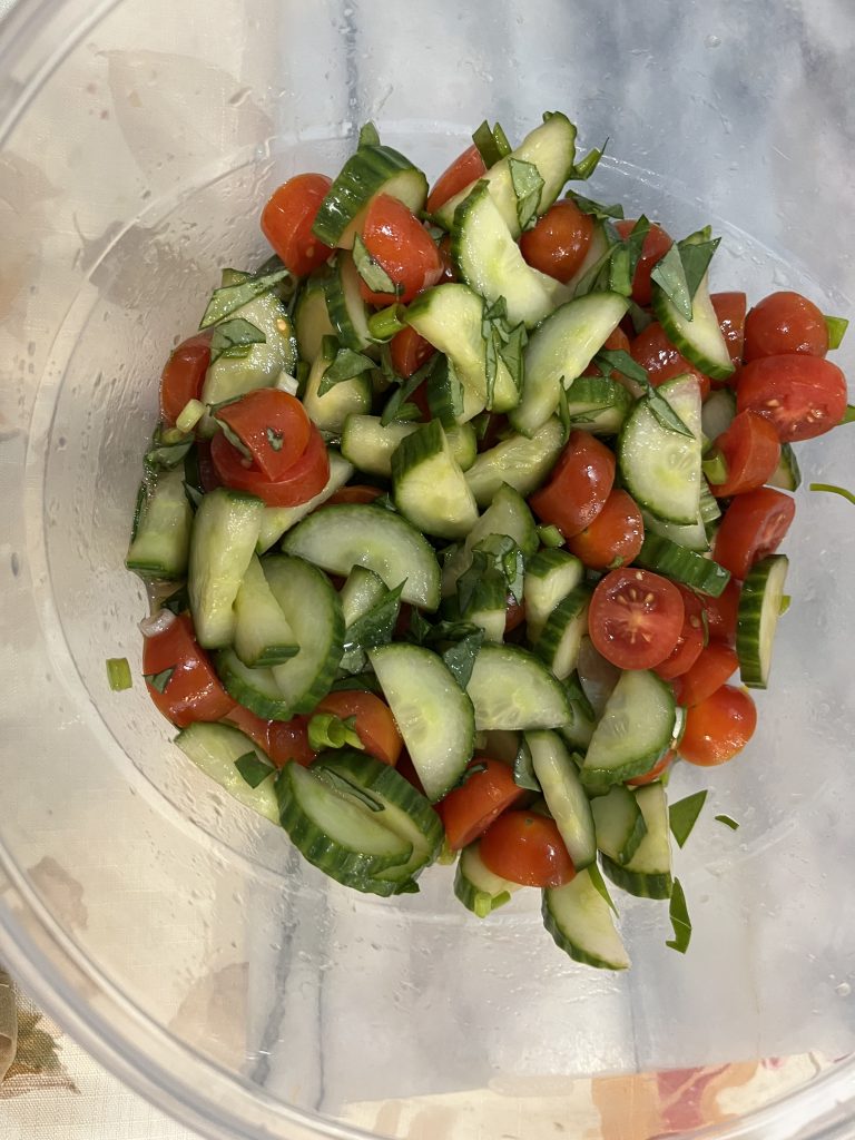 Tomato Cucumber Salad with Mint