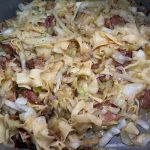 Fried Cabbage with Noodles and Bacon